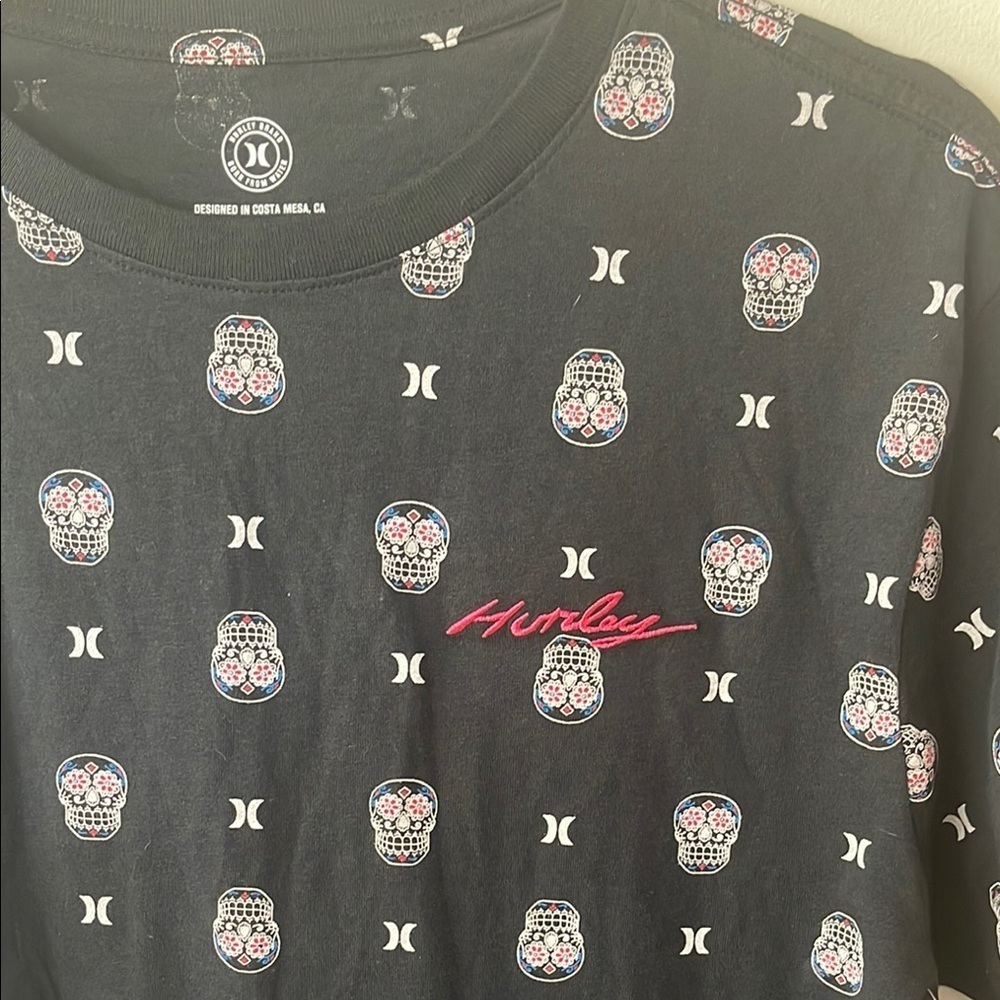 Hurley Black Graphic Men's Shirt - Picture 2 of 5